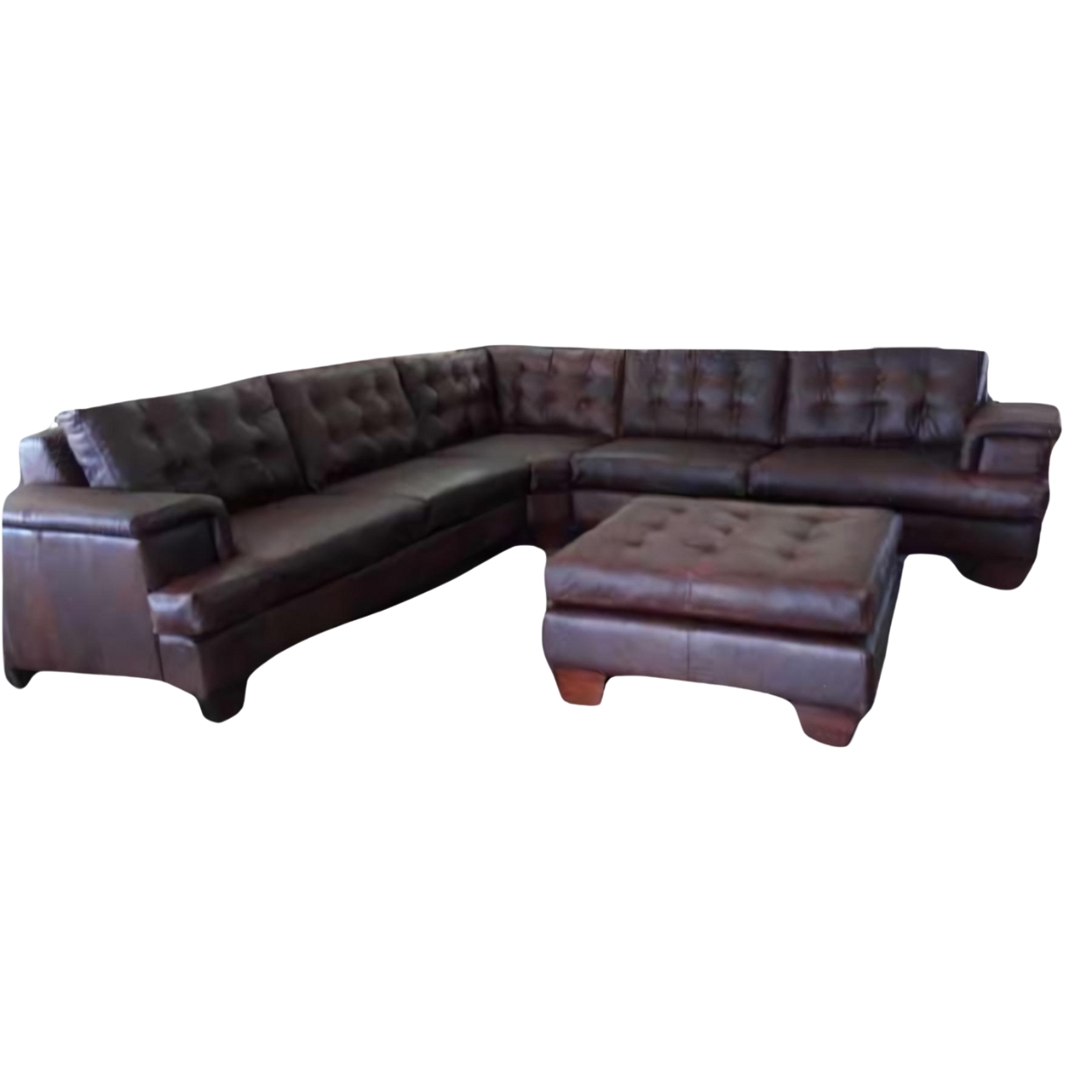 Alvin Genuine Leather Corner Sofa 01
