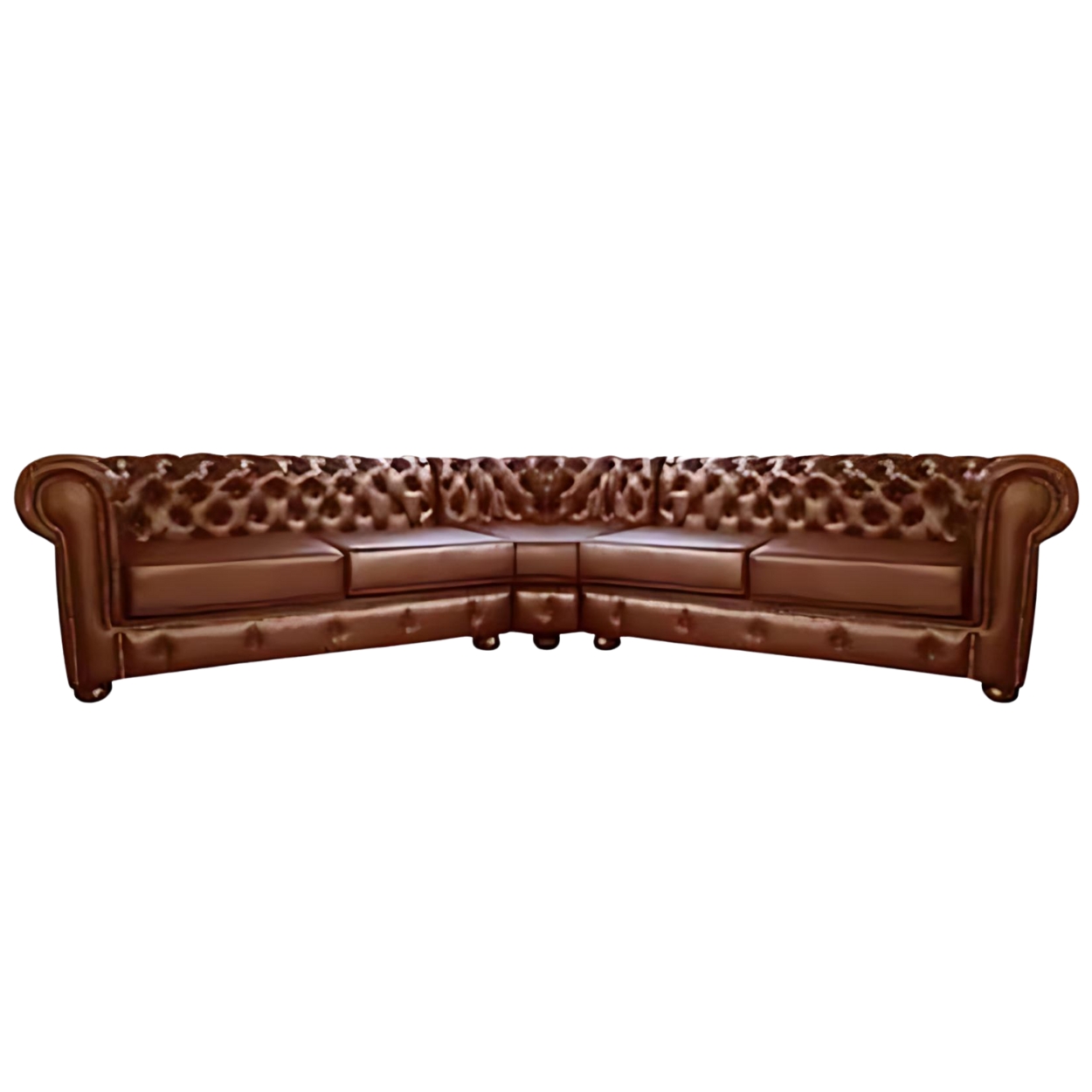 Chesterfield Genuine Leather Corner Sofa 01