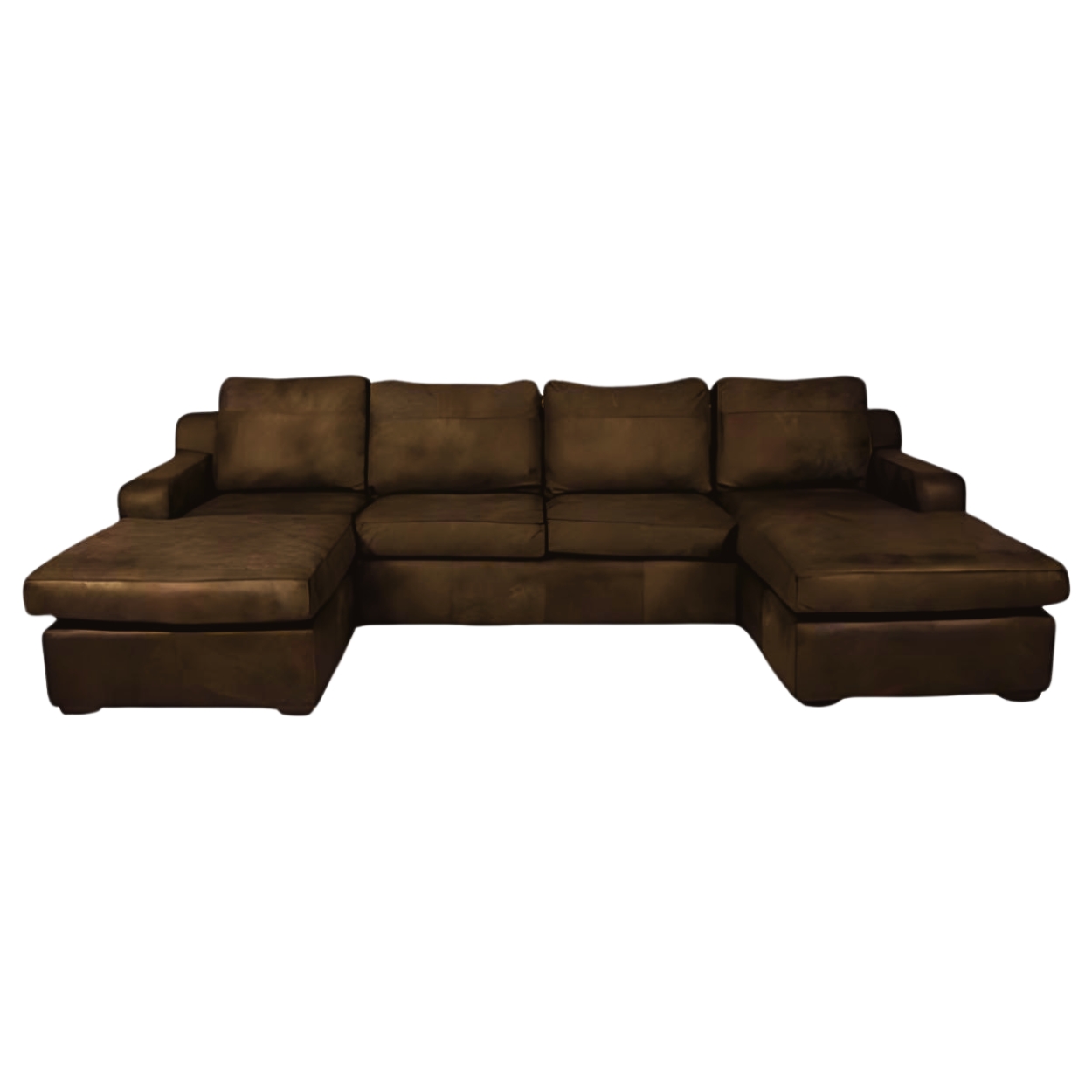 Hani Double Daybed Genuine Leather Corner Sofa 01