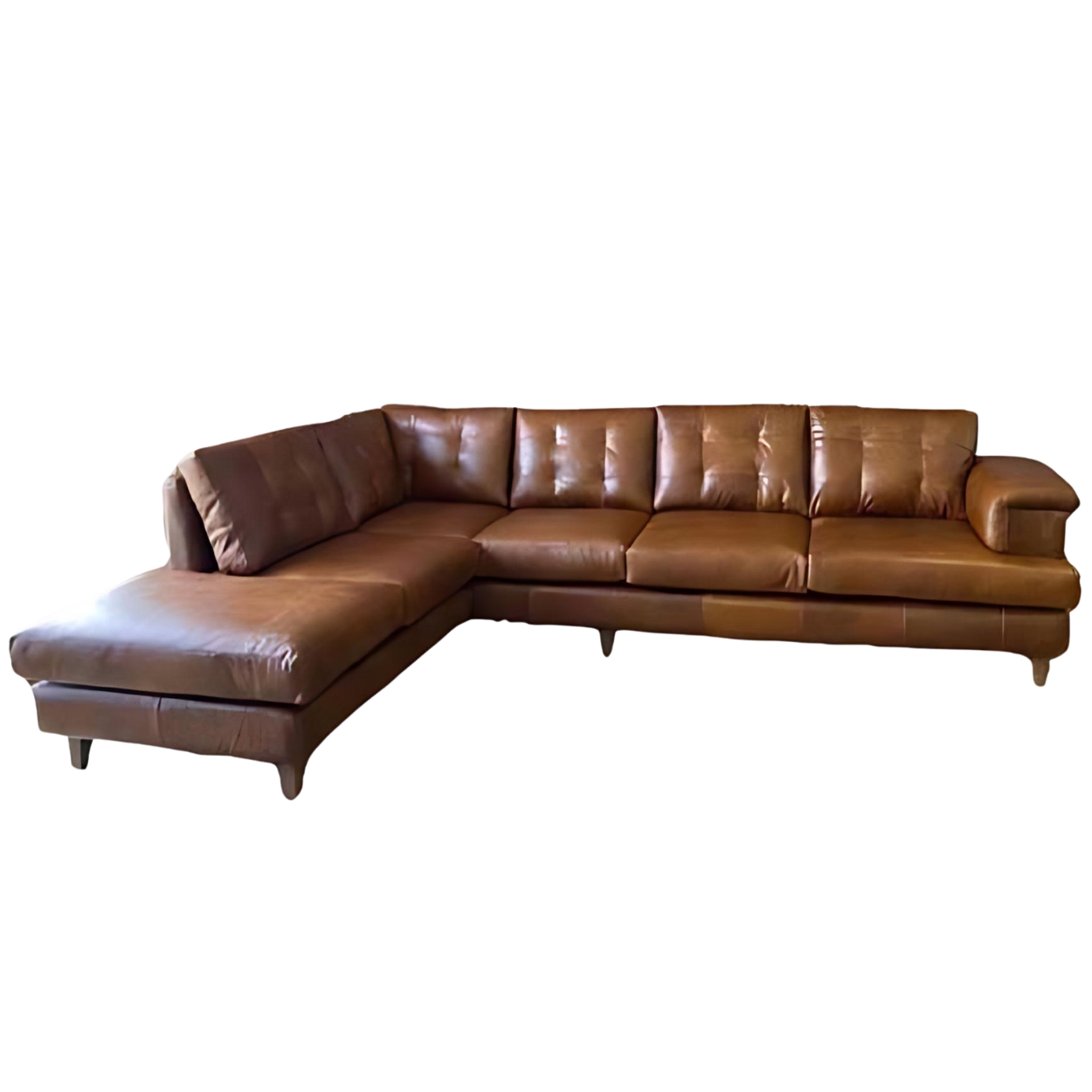 Johanna Genuine Leather Corner Sofa 01