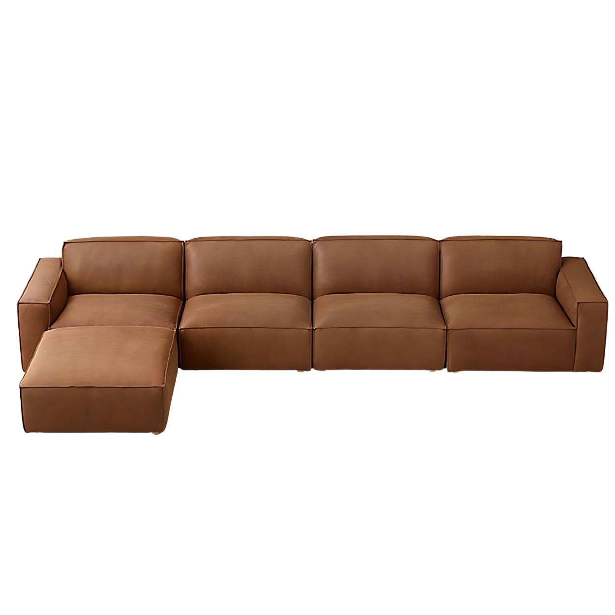 Leroux Modular Genuine Leather Corner Sofa set 01